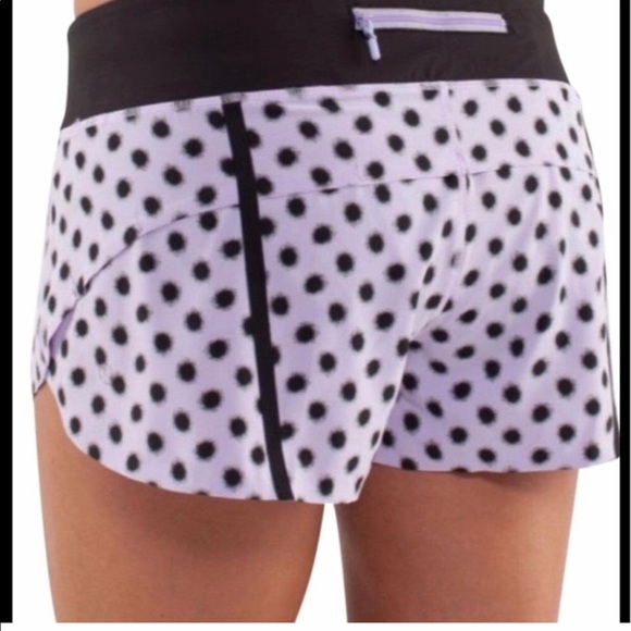 Lululemon Run: Speed Short Naked Seam purple & black Size 2 - Picture 2 of 13